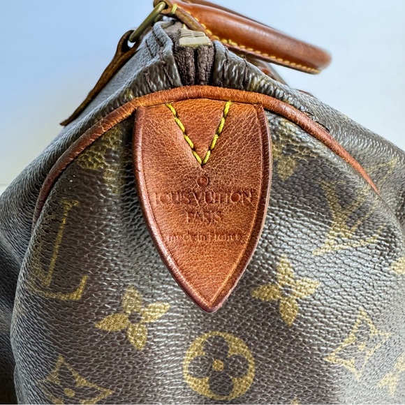 SOLDLouis Vuitton Speedy 30 Bag Vintage LV Monogram Canvas Top Handle Soft Purse - Picture 9 of 14